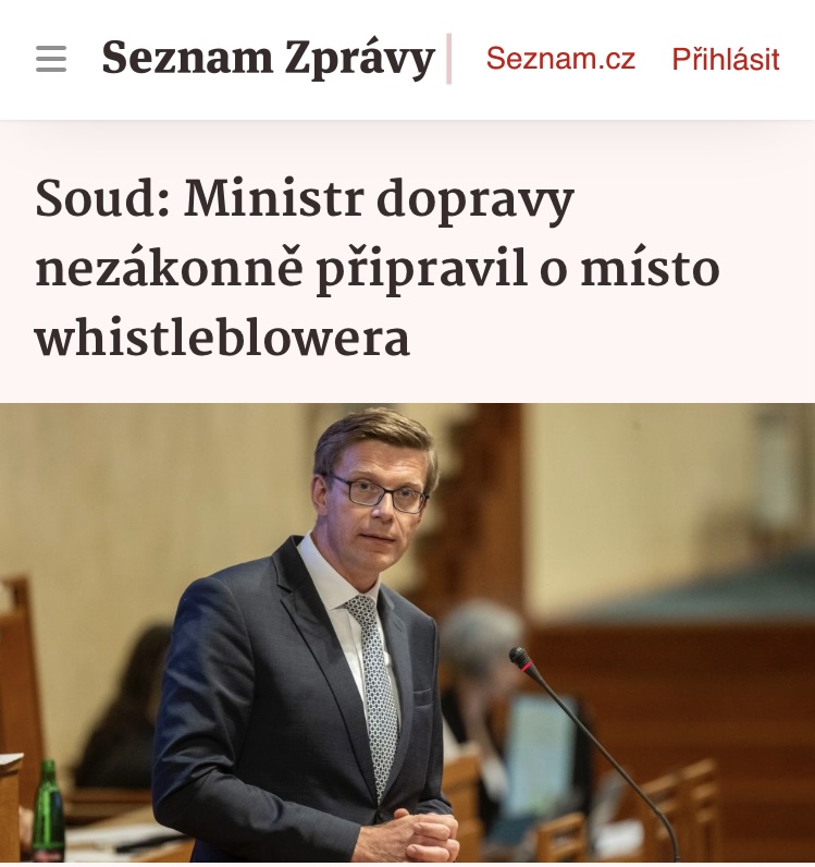 Soud vyhověl žalobě, že ministr dopravy nezákonně připravil o místo Pavla Kodyma